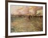 Seascape with Distant View of Venice, 1896-Charles Cottet-Framed Giclee Print