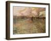 Seascape with Distant View of Venice, 1896-Charles Cottet-Framed Giclee Print