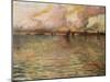 Seascape with Distant View of Venice, 1896-Charles Cottet-Mounted Giclee Print