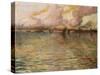 Seascape with Distant View of Venice, 1896-Charles Cottet-Stretched Canvas