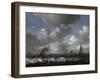 Seascape with Fishing Boats-Ludolf Bakhuizen-Framed Giclee Print