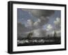 Seascape with Fishing Boats-Ludolf Bakhuizen-Framed Giclee Print