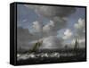 Seascape with Fishing Boats-Ludolf Bakhuizen-Framed Stretched Canvas