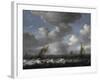 Seascape with Fishing Boats-Ludolf Bakhuizen-Framed Giclee Print