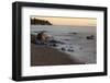 Seascape with long exposure at Browning Beach, Sechelt, British Columbia, Canada-Kristin Piljay-Framed Photographic Print