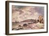 Seascape with ponies on the beach-Johan-Barthold Jongkind-Framed Giclee Print