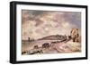 Seascape with ponies on the beach-Johan-Barthold Jongkind-Framed Giclee Print