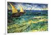 Seascape with Sailboats-Vincent van Gogh-Framed Art Print