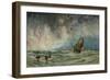 Seascape with Ship-Charles George-Framed Premium Giclee Print