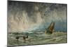 Seascape with Ship-Charles George-Mounted Premium Giclee Print