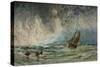 Seascape with Ship-Charles George-Stretched Canvas