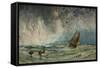 Seascape with Ship-Charles George-Framed Stretched Canvas