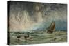 Seascape with Ship-Charles George-Stretched Canvas