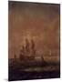 Seascape with Ships, C. 1690 - 1710-null-Mounted Art Print