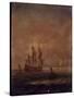 Seascape with Ships, C. 1690 - 1710-null-Stretched Canvas