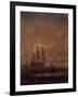 Seascape with Ships, C. 1690 - 1710-null-Framed Art Print