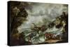 Seascape with Shipwreck, C.1700-07-Antonio Marini-Stretched Canvas