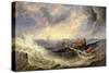 Seascape with Wreckage-John Wilson Carmichael-Stretched Canvas