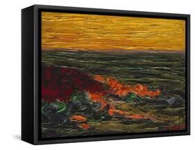 Seascape Yellow Sky Brittany-Roderic O'Conor-Framed Stretched Canvas