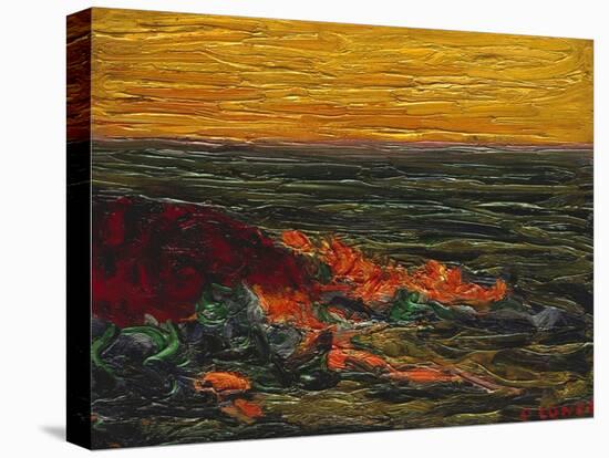 Seascape Yellow Sky Brittany-Roderic O'Conor-Stretched Canvas