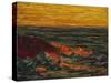 Seascape Yellow Sky Brittany-Roderic O'Conor-Stretched Canvas