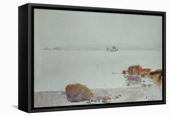 Seascape-Childe Hassam-Framed Stretched Canvas