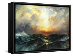 Seascape-Thomas Moran-Framed Stretched Canvas