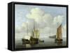 Seascape-Willem Van De Velde The Younger-Framed Stretched Canvas