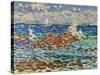 Seascape-Maurice Brazil Prendergast-Stretched Canvas