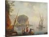 Seascape-Charles Francois Lacroix de Marseille-Stretched Canvas