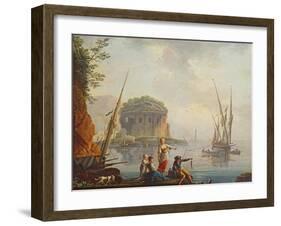 Seascape-Charles Francois Lacroix de Marseille-Framed Giclee Print