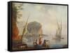 Seascape-Charles Francois Lacroix de Marseille-Framed Stretched Canvas