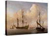 Seascape-Willem Van De Velde The Younger-Stretched Canvas