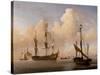 Seascape-Willem Van De Velde The Younger-Stretched Canvas