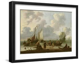 Seascape-Ludolf Backhuysen-Framed Giclee Print