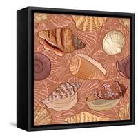 Seashell Pattern-alexcoolok-Framed Stretched Canvas