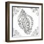 Seashell Within Weeds-Pam Varacek-Framed Art Print