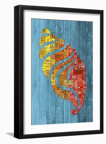 Seashell-Design Turnpike-Framed Giclee Print