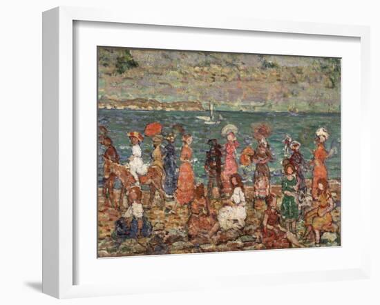 Seashore, C.1913-Maurice Brazil Prendergast-Framed Giclee Print