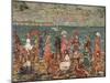 Seashore, C.1913-Maurice Brazil Prendergast-Mounted Giclee Print