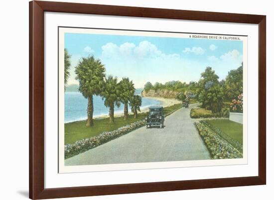 Seashore Drive, Santa Barbara, California-null-Framed Premium Giclee Print