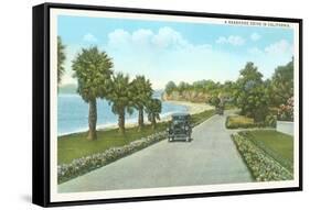 Seashore Drive, Santa Barbara, California-null-Framed Stretched Canvas