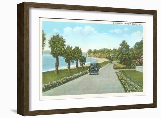 Seashore Drive, Santa Barbara, California-null-Framed Art Print