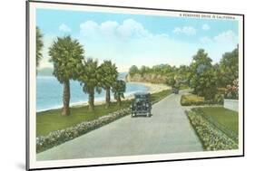 Seashore Drive, Santa Barbara, California-null-Mounted Art Print