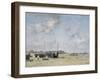 Seashore of Berck, 1878 (Oil on Canvas)-Eugene Louis Boudin-Framed Giclee Print