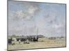 Seashore of Berck, 1878 (Oil on Canvas)-Eugene Louis Boudin-Mounted Giclee Print