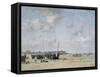 Seashore of Berck, 1878 (Oil on Canvas)-Eugene Louis Boudin-Framed Stretched Canvas