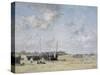 Seashore of Berck, 1878 (Oil on Canvas)-Eugene Louis Boudin-Stretched Canvas