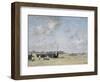 Seashore of Berck, 1878 (Oil on Canvas)-Eugene Louis Boudin-Framed Giclee Print