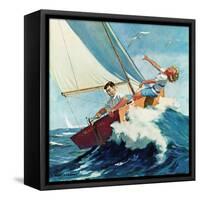 "Seasick Sailor", August 22, 1959-Richard Sargent-Framed Stretched Canvas